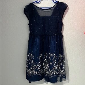 Elegant Navy Blue Girls Holiday Dress size 6 NWOT